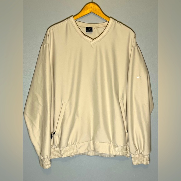 Nike Other - Nike Golf Dri Fit Cream Pullover Shirt Size L Mens